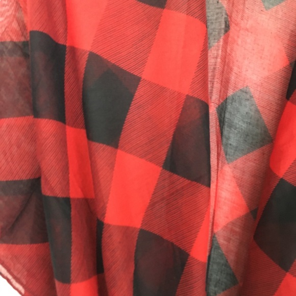 Last one! Holiday Buffalo Check Kimono - Picture 8 of 9